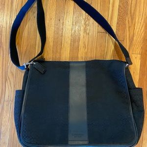 Coach Black Messenger bag or can be used as a diaper bag.